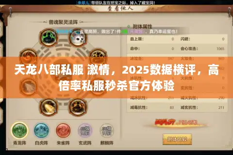 天龙八部私服 激情，2025数据横评，高倍率私服秒杀官方体验