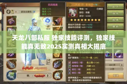 天龙八部私服 独家技能评测，独家技能真无敌2025实测真相大揭底