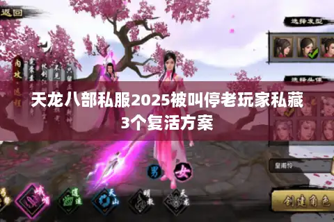 天龙八部私服2025被叫停老玩家私藏3个复活方案