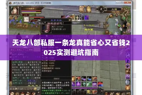 天龙八部私服一条龙真能省心又省钱2025实测避坑指南