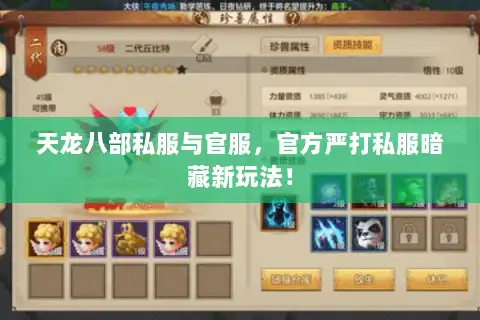 天龙八部私服与官服，官方严打私服暗藏新玩法！