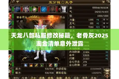 天龙八部私服修改秘籍，老骨灰2025淘金清单意外泄露