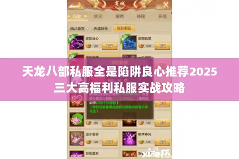 天龙八部私服全是陷阱良心推荐2025三大高福利私服实战攻略