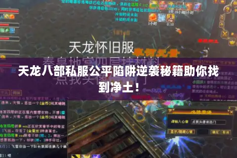 天龙八部私服公平陷阱逆袭秘籍助你找到净土！