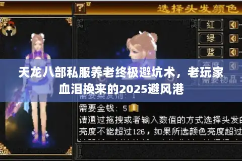 天龙八部私服养老终极避坑术，老玩家血泪换来的2025避风港