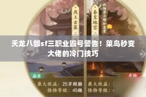 天龙八部sf三职业毁号警告!菜鸟秒变大佬的冷门技巧 天龙八部sf三职业毁号警告!菜鸟秒变大佬的冷门技巧