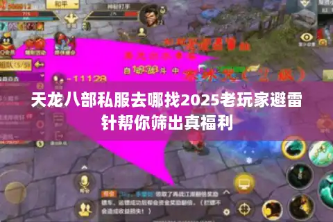天龙八部私服去哪找2025老玩家避雷针帮你筛出真福利 天龙八部私服去哪找2025老玩家避雷针帮你筛出真福利