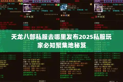 天龙八部私服去哪里发布2025私服玩家必知聚集地秘笈