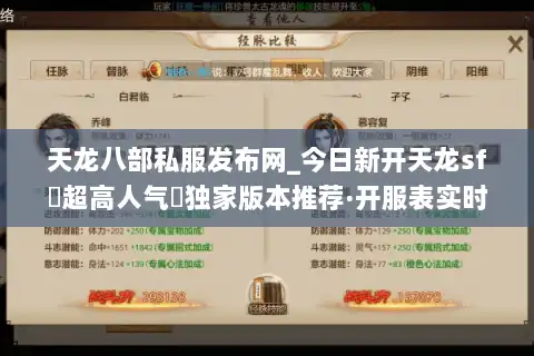 天龙八部私服发布网_今日新开天龙sf▷超高人气◁独家版本推荐·开服表实时更新