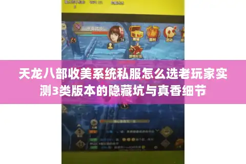 天龙八部收美系统私服怎么选老玩家实测3类版本的隐藏坑与真香细节