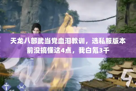 天龙八部武当党血泪教训，选私服版本前没搞懂这4点，我白氪3千