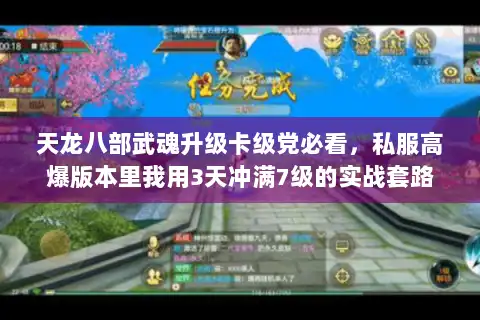 天龙八部武魂升级卡级党必看，私服高爆版本里我用3天冲满7级的实战套路