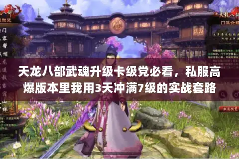 天龙八部武魂升级卡级党必看，私服高爆版本里我用3天冲满7级的实战套路
