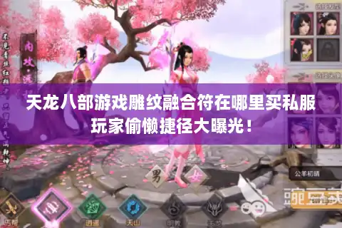 天龙八部游戏雕纹融合符在哪里买私服玩家偷懒捷径大曝光！