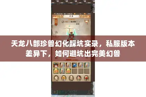 天龙八部珍兽幻化踩坑实录，私服版本差异下，如何避坑出完美幻兽