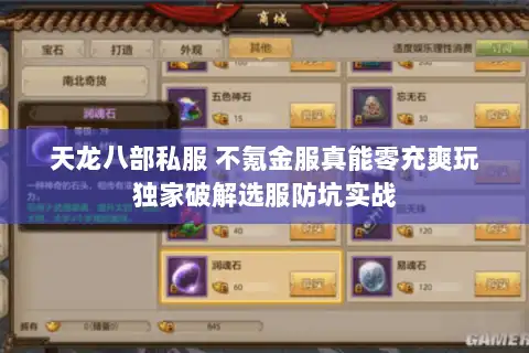 天龙八部私服 不氪金服真能零充爽玩独家破解选服防坑实战
