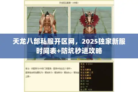 天龙八部私服开区网，2025独家新服时间表+防坑秒进攻略