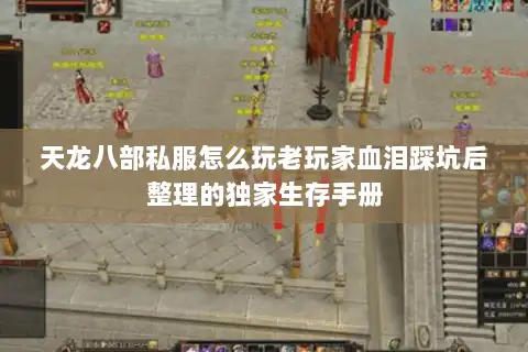 天龙八部私服怎么玩老玩家血泪踩坑后整理的独家生存手册