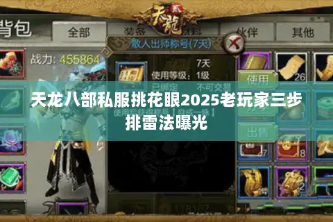 天龙八部私服挑花眼2025老玩家三步排雷法曝光