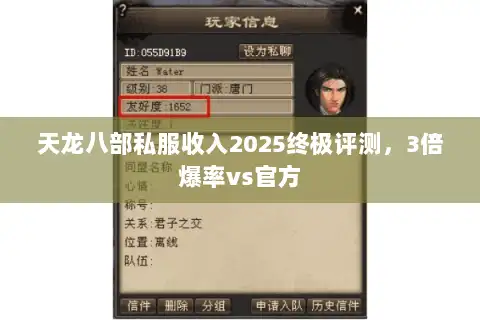天龙八部私服收入2025终极评测,3倍爆率vs官方 天龙八部私服收入2025终极评测,3倍爆率vs官方