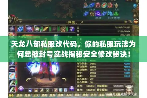 天龙八部私服改代码，你的私服玩法为何总被封号实战揭秘安全修改秘诀！