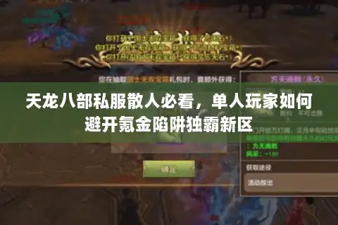 天龙八部私服散人必看，单人玩家如何避开氪金陷阱独霸新区
