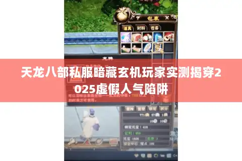 天龙八部私服暗藏玄机玩家实测揭穿2025虚假人气陷阱