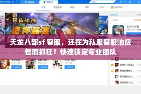 天龙八部sf 客服，还在为私服客服响应慢而抓狂？快速锁定专业团队