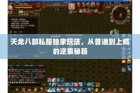 天龙八部私服独家玩法，从普通到上瘾的逆袭秘籍