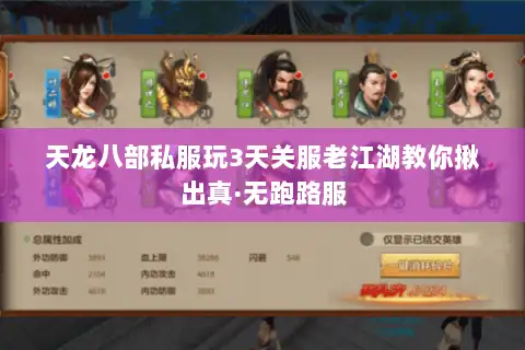 天龙八部私服玩3天关服老江湖教你揪出真·无跑路服