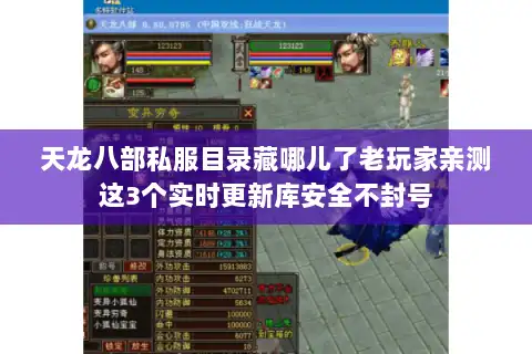 天龙八部私服目录藏哪儿了老玩家亲测这3个实时更新库安全不封号