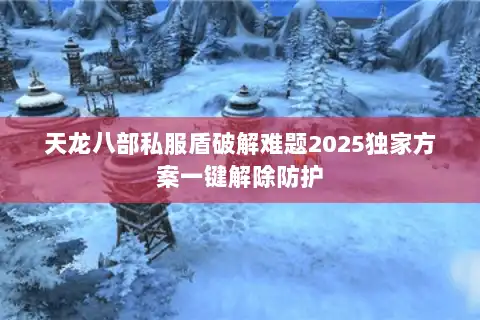 天龙八部私服盾破解难题2025独家方案一键解除防护