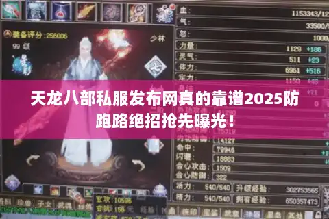 天龙八部私服发布网真的靠谱2025防跑路绝招抢先曝光！