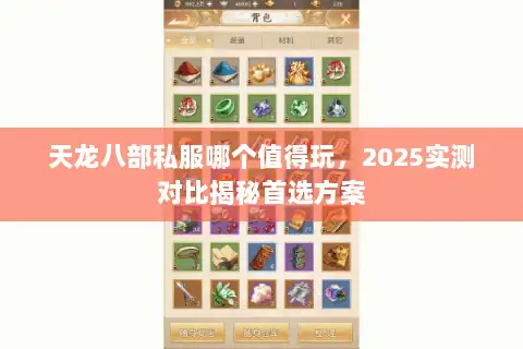 天龙八部私服哪个值得玩，2025实测对比揭秘首选方案