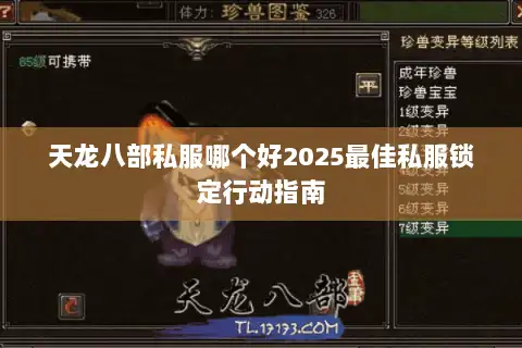 天龙八部私服哪个好2025最佳私服锁定行动指南 天龙八部私服哪个好2025最佳私服锁定行动指南