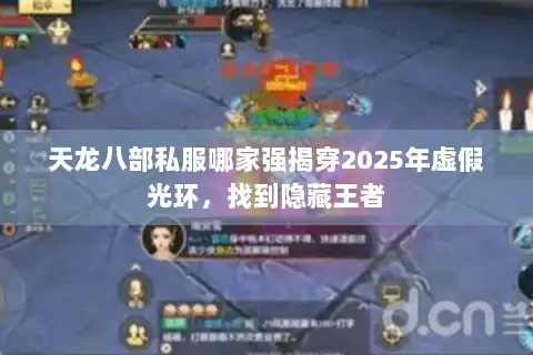 天龙八部私服哪家强揭穿2025年虚假光环，找到隐藏王者