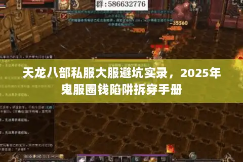天龙八部私服大服避坑实录，2025年鬼服圈钱陷阱拆穿手册