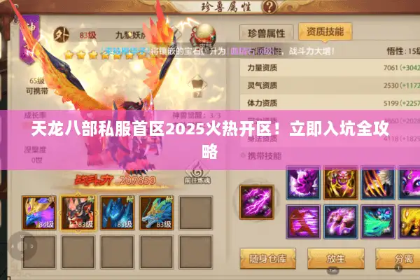 天龙八部私服首区2025火热开区！立即入坑全攻略