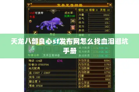 天龙八部良心sf发布网怎么找血泪避坑手册 天龙八部良心sf发布网怎么找血泪避坑手册