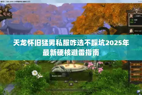 天龙怀旧猛男私服咋选不踩坑2025年最新硬核避雷指南