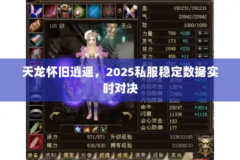 天龙怀旧逍遥，2025私服稳定数据实时对决