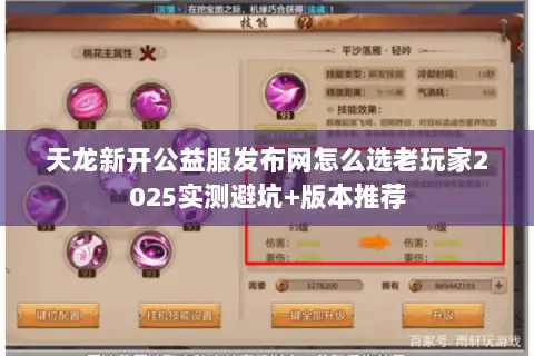 天龙新开公益服发布网怎么选老玩家2025实测避坑+版本推荐