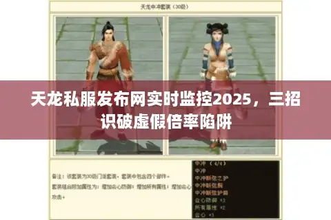 天龙私服发布网实时监控2025,三招识破虚假倍率陷阱 天龙私服发布网实时监控2025,三招识破虚假倍率陷阱