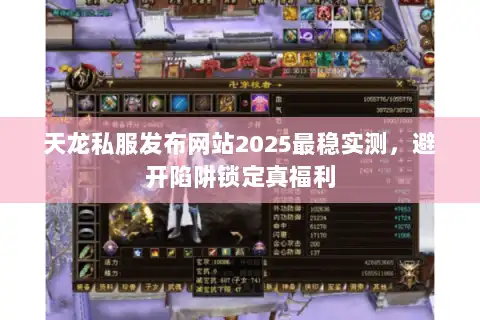 天龙私服发布网站2025最稳实测，避开陷阱锁定真福利