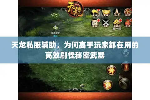 天龙私服辅助，为何高手玩家都在用的高效刷怪秘密武器