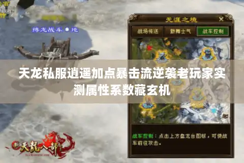 天龙私服逍遥加点暴击流逆袭老玩家实测属性系数藏玄机