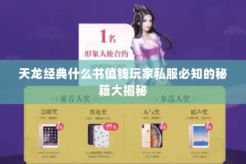 天龙经典什么书值钱玩家私服必知的秘籍大揭秘