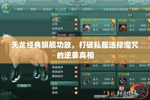 天龙经典旗舰功放，打破私服选择魔咒的逆袭真相