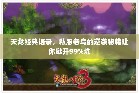 天龙经典语录,私服老鸟的逆袭秘籍让你避开99%坑 天龙经典语录,私服老鸟的逆袭秘籍让你避开99%坑