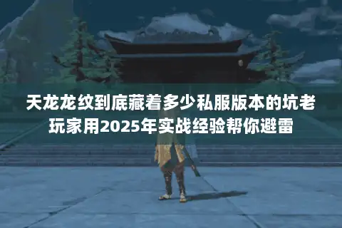 天龙龙纹到底藏着多少私服版本的坑老玩家用2025年实战经验帮你避雷